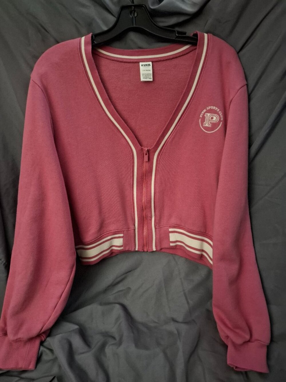VICTORIA SECRET PINK ZIP CARDIGAN SIZE L